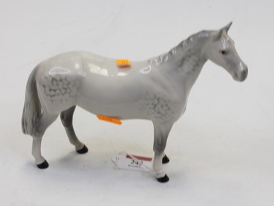 Lot 242 - A Beswick model of a horse, grey gloss finish,...