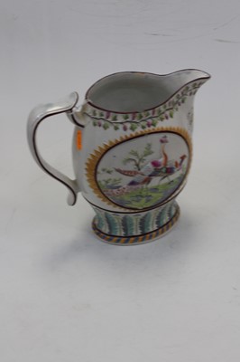 Lot 249 - A George III commemorative jug, on a white...