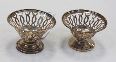 Lot 259 - A pair of George V silver bonbon dishes, each...