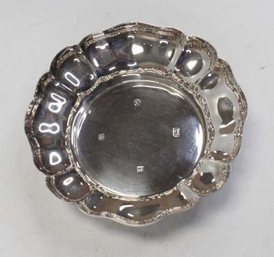 Lot 265 - A modern silver dish, of lobed circular form,...
