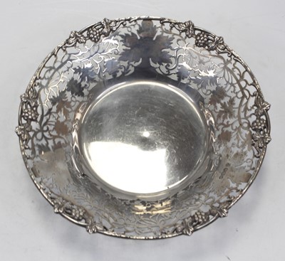Lot 268 - A modern silver bowl, of shaped circular form,...
