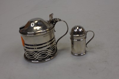 Lot 269 - A Victorian silver pepperette; together with a...