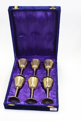 Lot 281 - A set of six goblets, each having a bell...