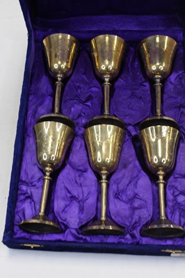 Lot 281 - A set of six goblets, each having a bell...