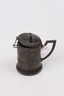 Lot 315 - An Art Nouveau German silver jar and cover,...