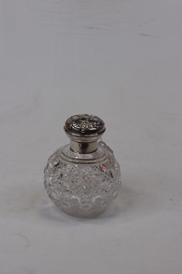 Lot 318 - An Edwardian cut glass and silver mounted...