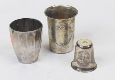 Lot 339 - A late 19th century Russian silver shot...