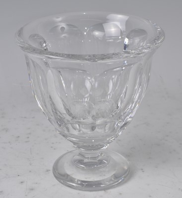 Lot 74 - A Baccarat heavy clear glass faceted pedestal...
