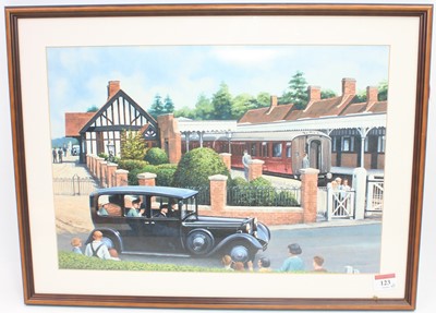 Lot 123 - 8 various framed and glazed railway related...