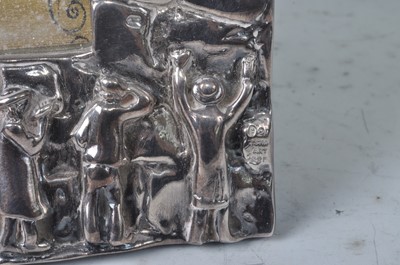 Lot 126 - A contemporary Hebrew blessing silver mounted...