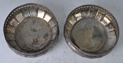 Lot 109 - A pair of Continental Art Deco silver circular...