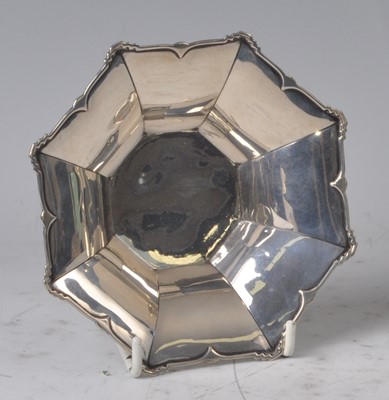 Lot 112 - An Art Deco silver octagonal bonbon dish,...