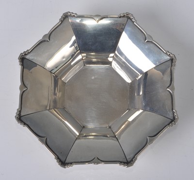 Lot 112 - An Art Deco silver octagonal bonbon dish,...