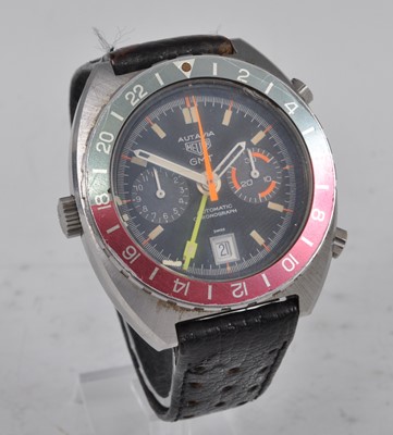 Lot 1163 - A gent's stainless steel Heuer Autavia GMT...