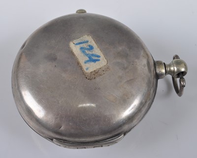 Lot 1160 - A George III silver pair cased pocket watch,...