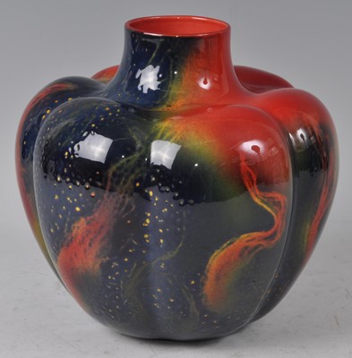 Lot 52 - A large Royal Doulton Sungware ceramic vase,...