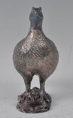 Lot 1041 - A modern silver and loaded model of a grouse...