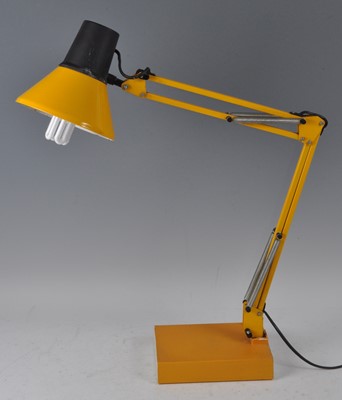 Lot 176 - A 1960s yellow painted anglepoise style desk...