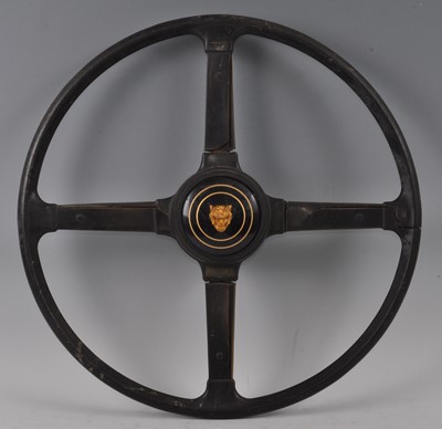 Lot 181 - A Jaguar MkI steering wheel, circa 1950s, with...