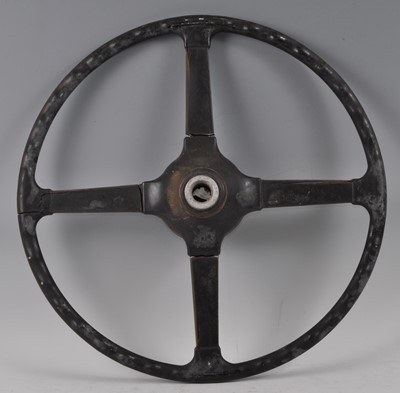 Lot 181 - A Jaguar MkI steering wheel, circa 1950s, with...