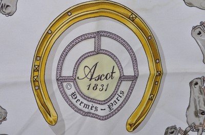 Lot 185 - A vintage Hermès of Paris Ascot 1831 silk...
