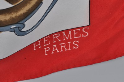 Lot 186 - A vintage Hermès of Paris silk scarf, with...