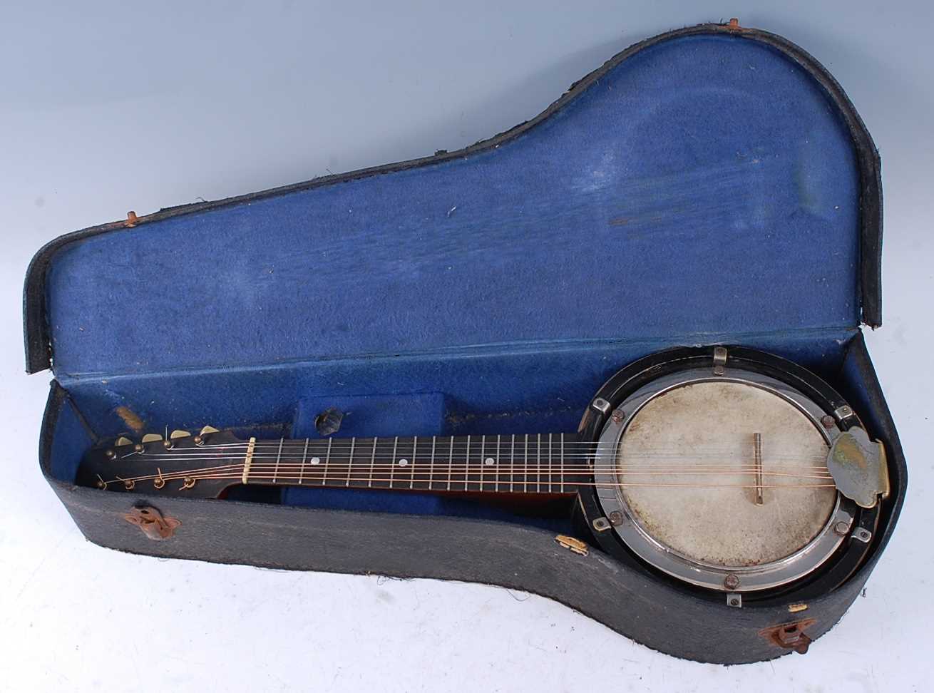 Lot 536 - A Down South British made banjo mandolin in...