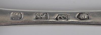 Lot 1079 - A pair of George III silver tablespoons, in...