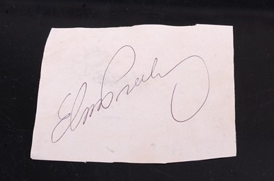 Lot 681 - Elvis Presley, autograph in black ink on paper,...