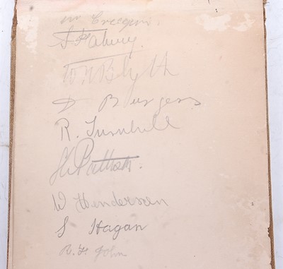 Lot 713 - An early 20th century canvas covered autograph...