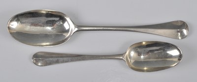 Lot 1080 - A George I silver tablespoon, in the...