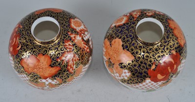 Lot 1027 - A pair of Victorian Royal Crown Derby vases,...