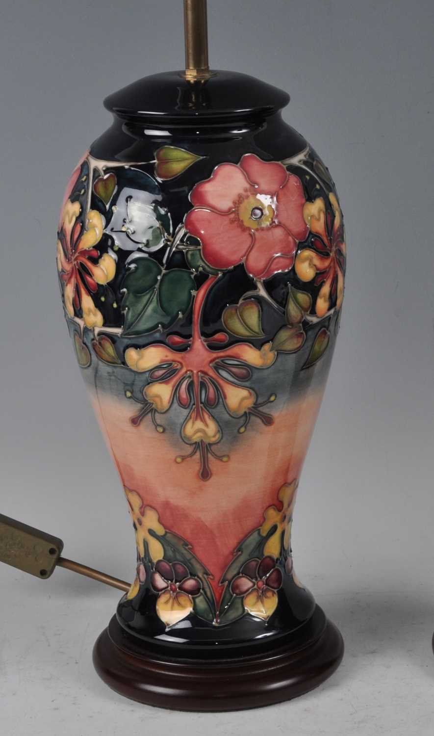 Lot 13 - A large Moorcroft pottery table lamp, in the...
