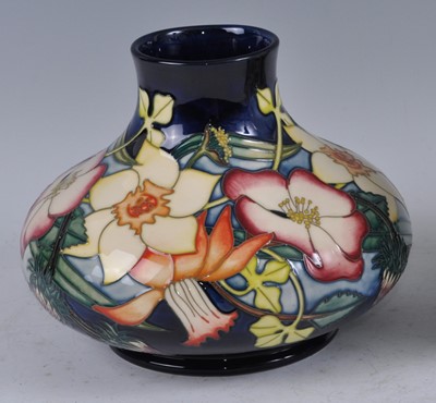 Lot 20 - A Moorcroft pottery squat vase, in the...