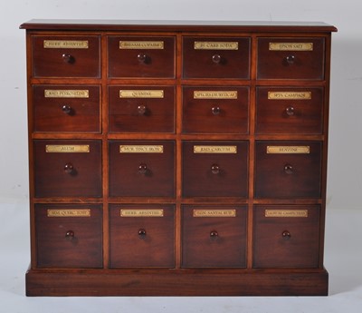 Lot 1414 - A mahogany apothecary's chest, in the Georgian...