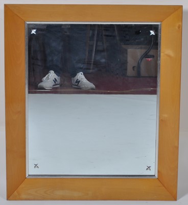 Lot 468 - A 1960s satin birch framed rectangular wall...