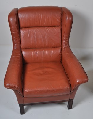 Lot 471 - A 1970s Ekornes of Norway tan leather...