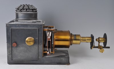 Lot 1190 - A Victorian magic lantern projector, with...