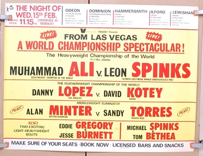 Lot 724 - Muhammad Ali v. Leon Spinks, 1978 boxing match...