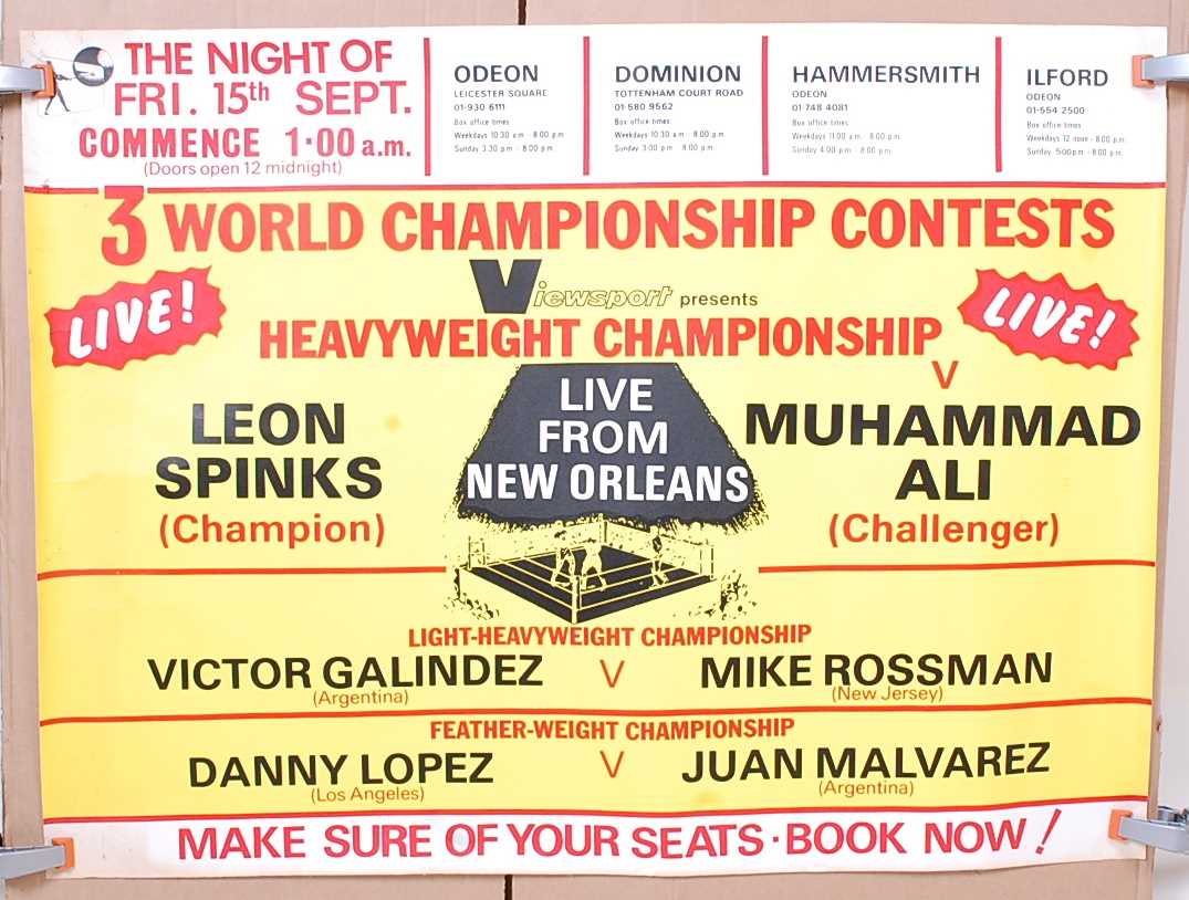 Lot 726 - Muhammad Ali v. Leon Spinks, 1978 boxing match...
