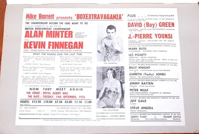 Lot 733 - A album of boxing match posters, dating from...