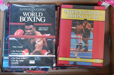 Lot 741 - Four boxes of miscellaneous boxing related...