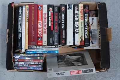 Lot 741 - Four boxes of miscellaneous boxing related...