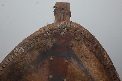 Lot 167 - An East African war shield, of typical hide...