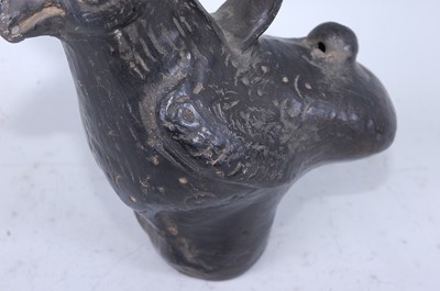 Lot 343 - A blackware pottery vessel in the form of a...