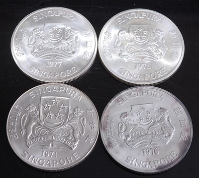 Lot 2201 - Singapore, a collection of four silver...