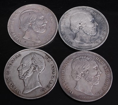 Lot 2155 - Netherlands, 1848 1 1/2 gulden, obv; Willem II,...