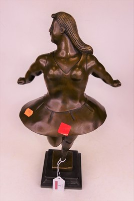 Lot 3 - A contemporary bronze alloy figure of a...