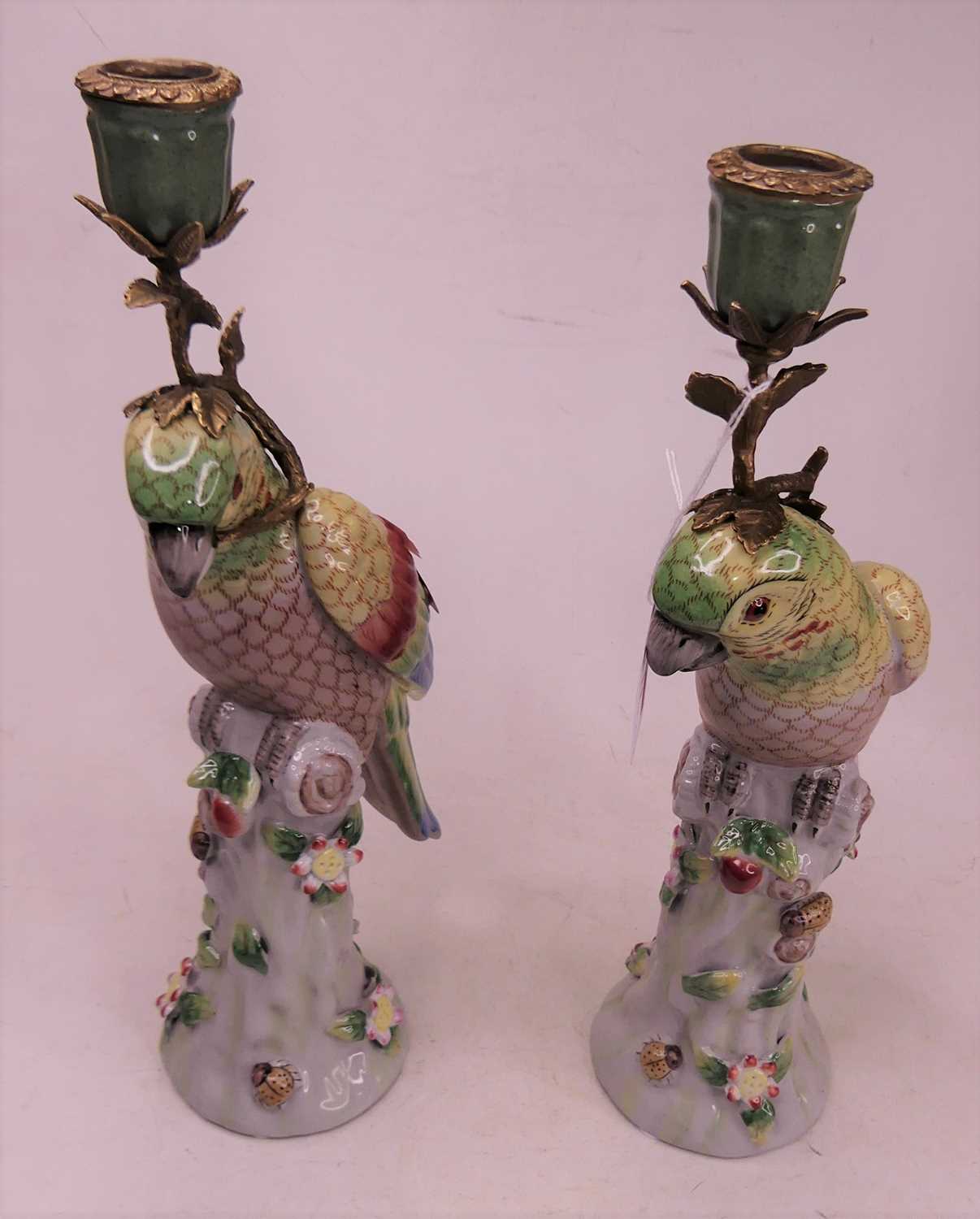 Lot 11 - A pair of 20th century continental porcelain...