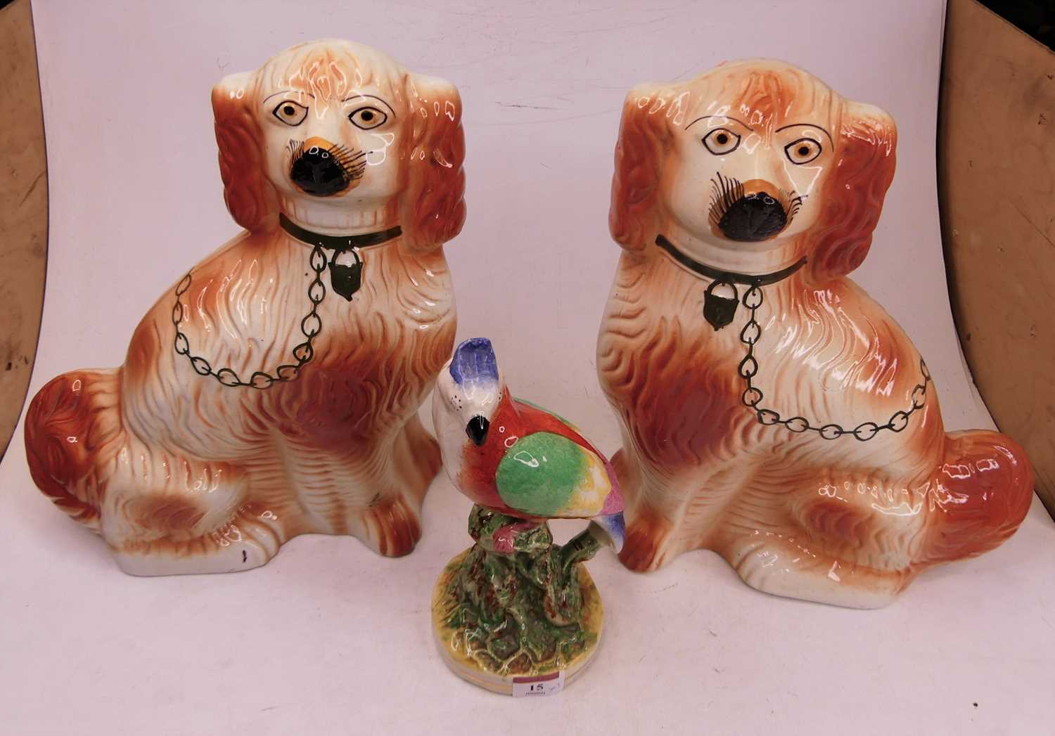 Lot 15 - A pair of 20th century Staffordshire style...